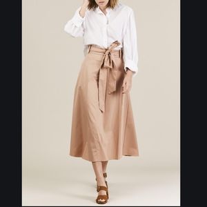Tibi Satin Poplin Wrap Skirt